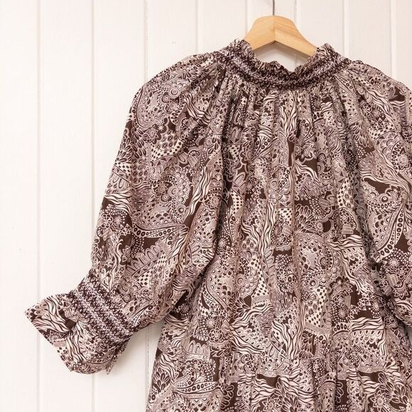 HYACINTH HOUSE Brown Floral Sawyer Mini Dress Size XL - Picture 8 of 9